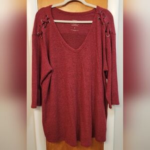Torrid Super Soft Plush Red Sweater - Size 3